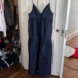 Modern citizen navy maxi tiered dress